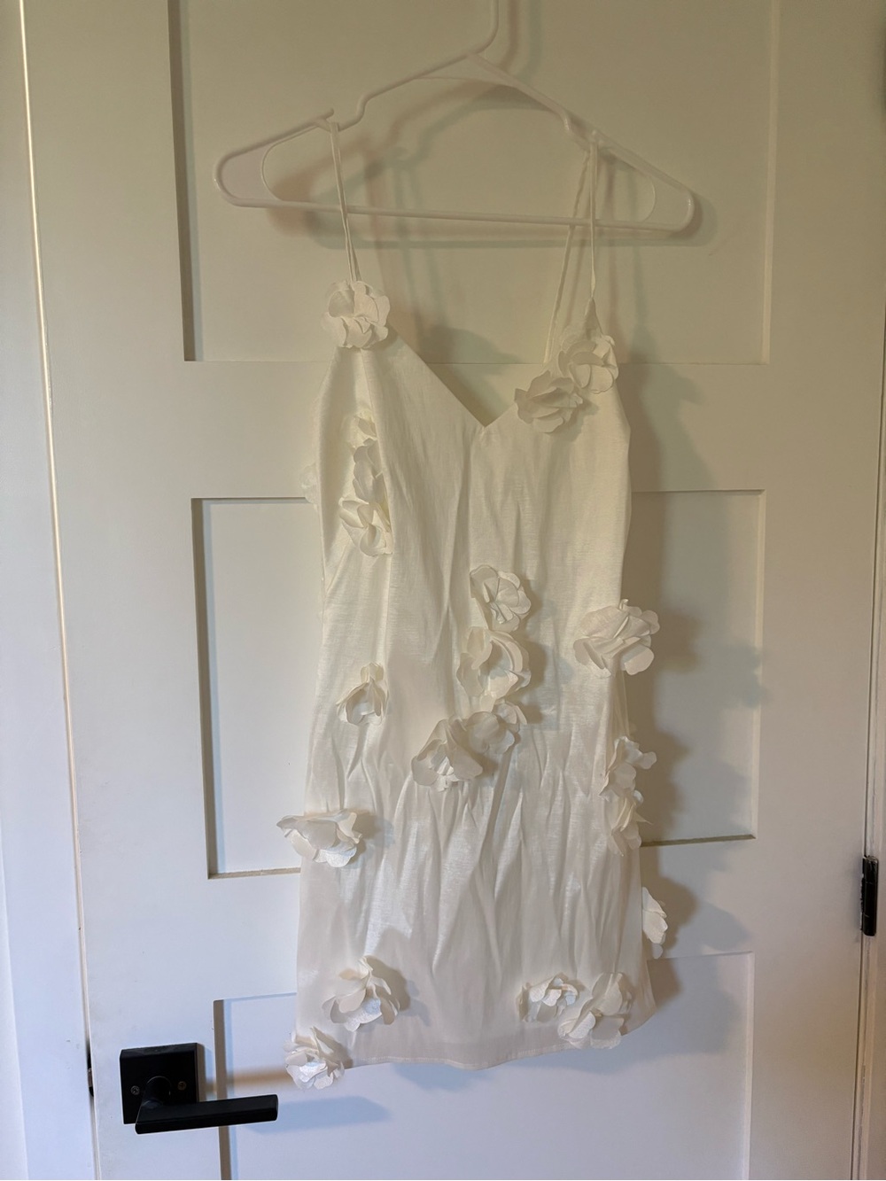 Abercrombie & Fitch Ivory Floral Applique Mini Dress
